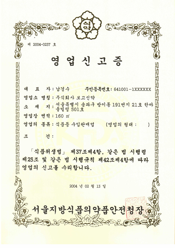 Certificates