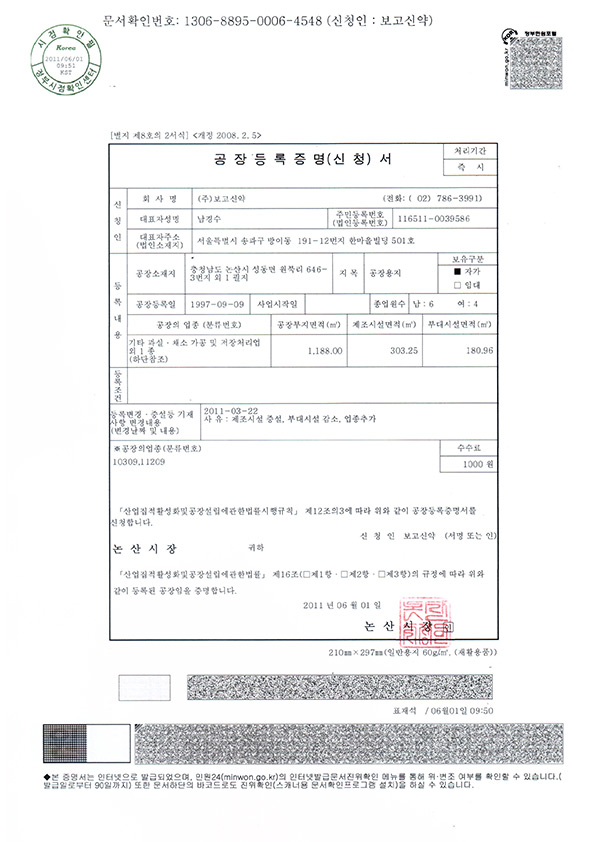 Certificates